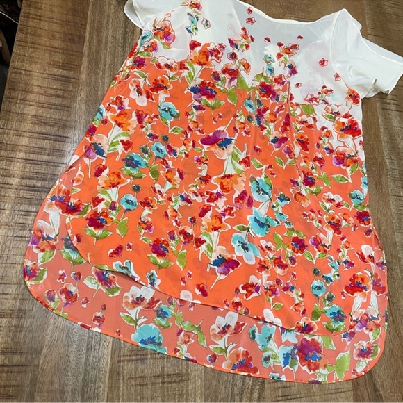 Maeve for Anthropologie Silk Flutter Sleeve Tunic - Picture 6 of 7